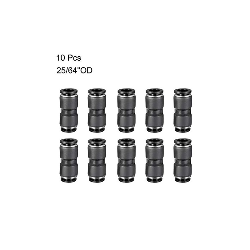 sourcing map Plastic Straight Union Push to Connect Tube Fitting