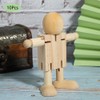 Wooden Robot, 10PCS Unfinished Wooden Robot Adjustable Figures Nature Bodies