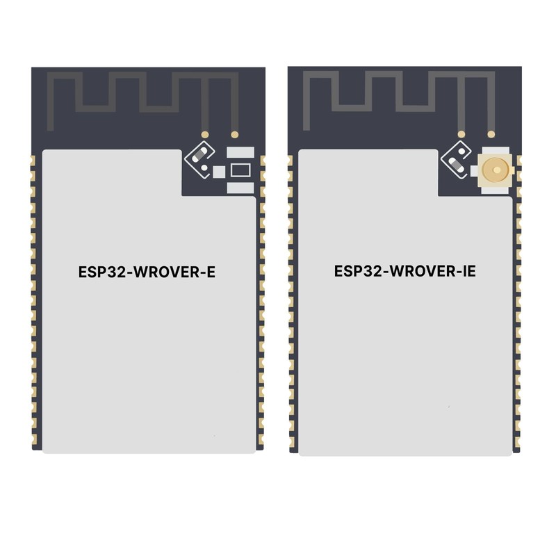 ESP32-WROVER-E/IE Module, 2.4GHz Wi-Fi + BT + BLE Integrated ESP32-D0WD-V3