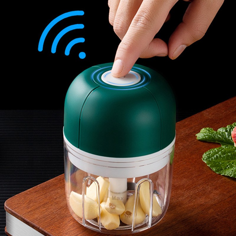 Electric Garlic Chopper Cordless Efficient Portable 250ml Capacity Labor Saving
