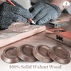 Piano Caster Cups Black Walnut Wood Caster Cups Coasters for