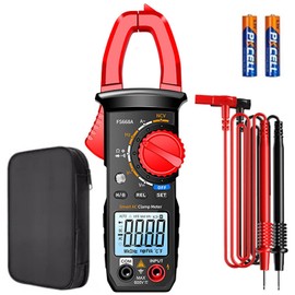 Multimetro Digital de Gancho, Pinza Amperimétrica con NCV y Pantalla Retroiluminada, Medidor de Corriente Voltaje AC/DC, Resistencia, Continuidad, Diodos, Indicador de seguridad