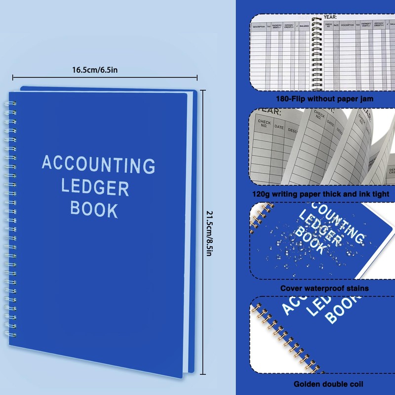 Checkbook Register - Check Register Book for Personal or Business,