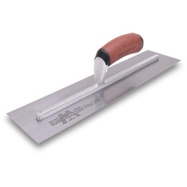 Marshalltown Finishing Trowel,20 Inch by 4 Inch, Perfect for Spackling, Sheetrock, Stucco, Concrete, EIFS and More, DuraCork Curved Handle, High Carbon Steel Blade, Xtralite Mounting,MXS20DC