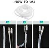33Ft Spiral Cable Wrap - White Cord Covers Bundle Sleeve