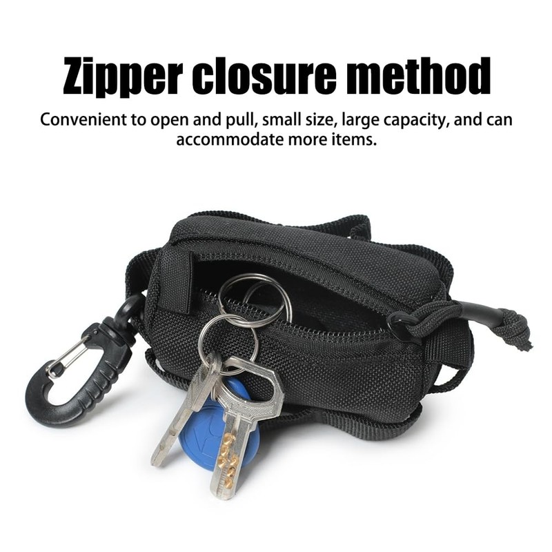 Utility EDC Bag, Tactical Keyring Purse, Molle Bag, Compact Accessories
