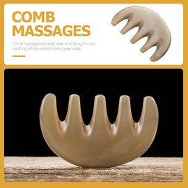 FOMIYES Massage Comb - Premium Ox Horn Scalp Massager Tool for Head Massage Lightweight & Compact Design for Healthy Hair Suitable for Wet or Dry Hair
