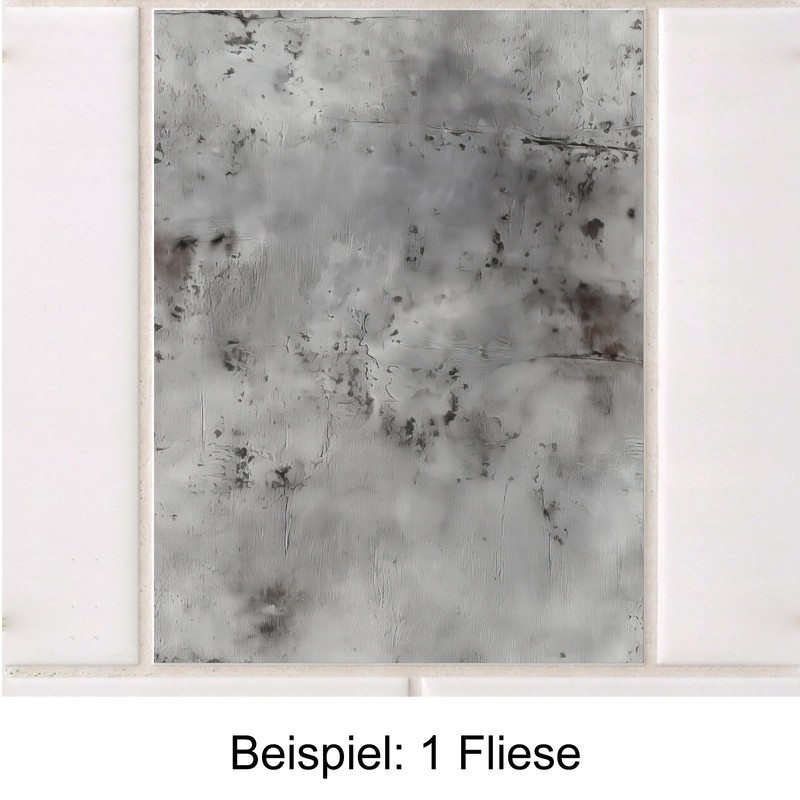 GRAZDesign Fliesenaufkleber Bad & Küche Graustein Optik Textur Klebefliesen selbstklebend