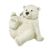 Vivid Arts Polar Bear Sitting Real Life Resin Ornament