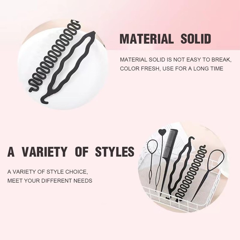 PLABBDPL 12 Pieces Hair Hairstyle Aid Set, Hair Accessories DIY