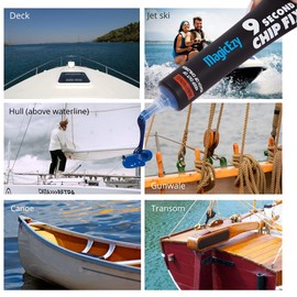 MagicEzy 9 Second Chip Fix - (Oyster White) - All-in-One Fiberglass Repair Filler for Boats and Fiberglass Gelcoat - Strong Marine Epoxy Putty - Lifetime Durability