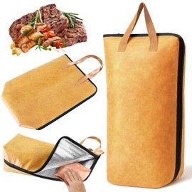 BBQ Blanket for Resting Meat, 21in Meat Resting Blanket, Reusable Smoker Grilling Meat Resting Bag with Wide Mouth with Handle Design for Large Brisket/Pork Shoulders/Turkeys,Gifts for Men