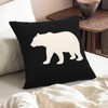 WEINAODI Black Background Bear Throw Pillow Covers Bear Pattern Pillow
