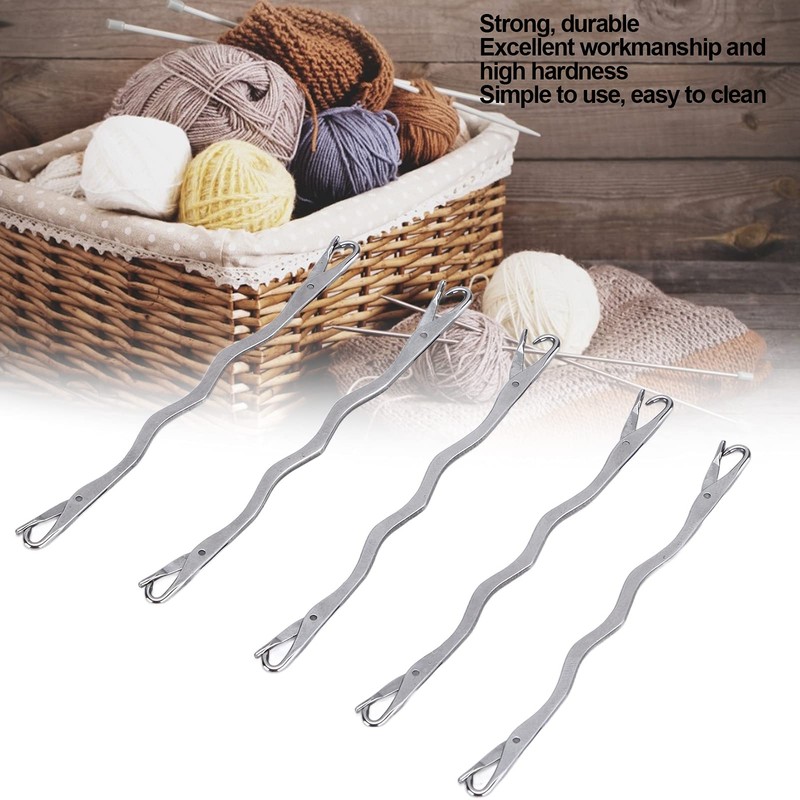 5Pcs Knitting Machine Repair Needles Double Ended Stainless Steel Knitting