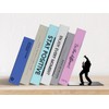 I-TOTAL® - Cute Metal Book Stand Bookends/Bookends for Shelf/Table (Crushed)