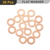 sourcing map M8 Flat Washer, 26 Pcs Copper Ring Flat