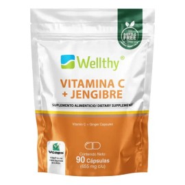 Wellthy Vitamina C + Jengibre 90caps