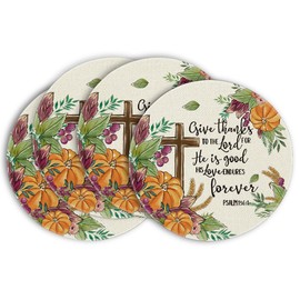 Artoid Mode - Juego de 4 manteles individuales para decoración de comedor con hojas de calabaza, uva, otoño y otoño, de 15 pulgadas