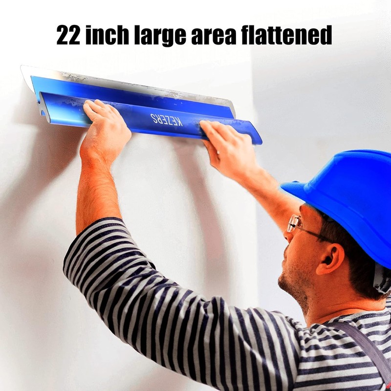 KEZERS Drywall Skimming Blade, 0.3mm Stainless Steel Blade, Smoothing &