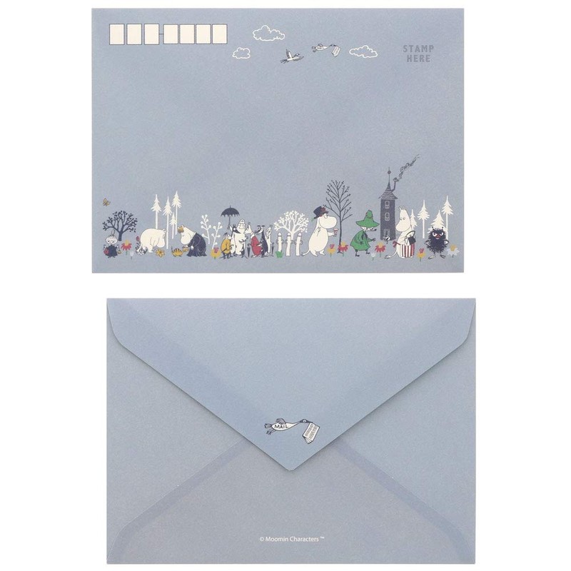 Sunstar Stationery Moomin Letter Set, Case Included, Family S2087146