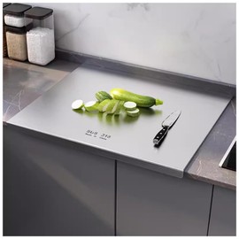 EHERDM 316 Stainless Steel Cutting Boards for Kitchen Stainless Steel Cutting Boards with Lip Kitchen Steel Chopping Boards Suitable for Meat Fruits Vegetables Bread Baking(40 x 30cm/15.7 x 11.8 in)