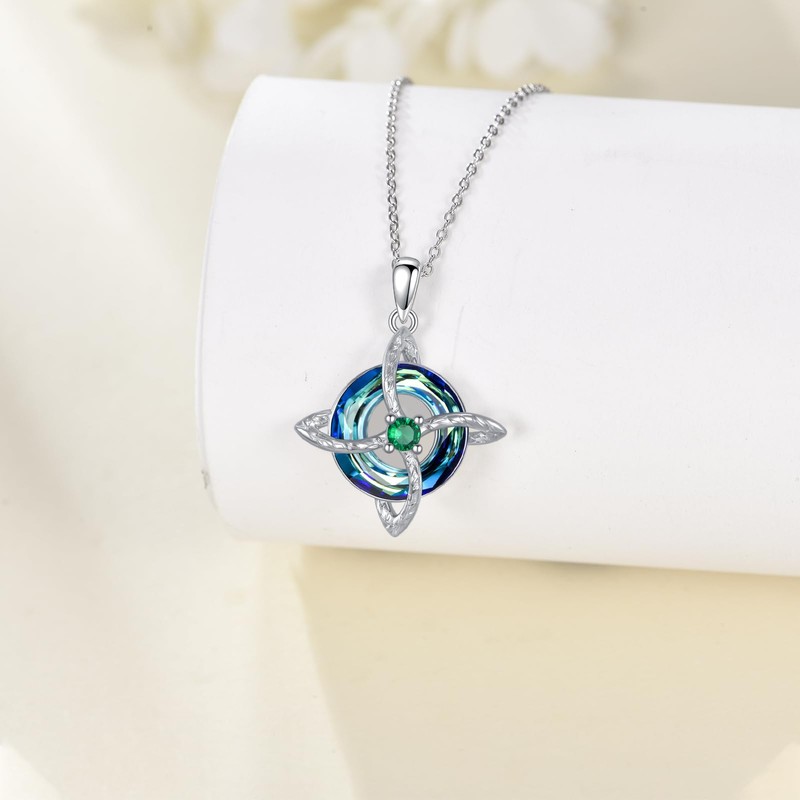 Nudo De Bruja Plata 925 Original Witches Knot Necklace for
