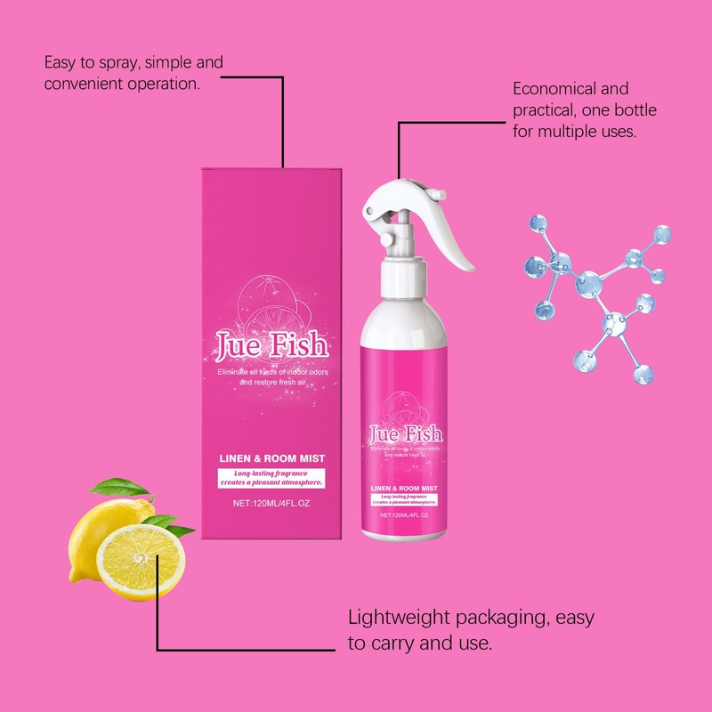 Linen & Room Mist, Multi-Purpose Air Freshener, Fast-Acting Odour Neutraliser,