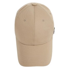 Bazaar Cap Hat One Point Logo Studs, Overfit, Beige, Silver, Long Brim, Small Face Effect, UV Protection, Unisex, Stud Over Fit Ball Cap 563, Korean Imports, BEIGE/SILVER ONE_SIZE, BEIGE/SILVER, Free