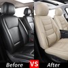 hoozoom Leather Front Car Seat Covers Breathable Seat Covers Waterproof