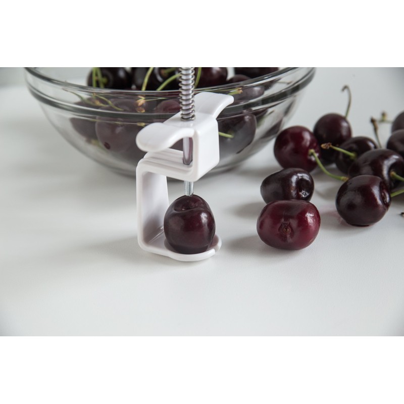 Fox Run Cherry and Olive Pitter, Plastic and Stainless Steel,White