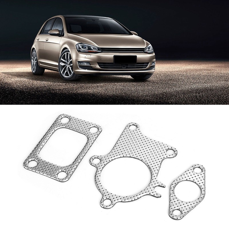 38mm/1.5in Gasket 5Bolt Downpipe Combo Kit Fitting for T3/T4 Turbocharger