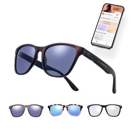 Smart Glasses, Replacement Lenses Bluetooth 5.4 Translation Glasses with 160 Language, UV Protection,Unisex, Support Siri Call, Compatible with iOS/Android. Support Phone/Tablet PC, Lightweight Design