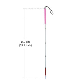 Blind Swan Folding 5-Tier Aluminum, Cap (2 Pieces) (Pink Rubber Grip, 47.2 inches)