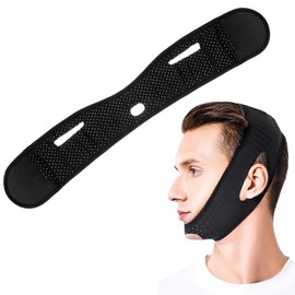 HSLPSM Anti Schnarch, Verstellbarer Kinnriemen Schnarchen, Reduktion Snore Relief Kinnriemen für Kinder, Kinnband Schlafapnoe, Anti Snoring Chin Strap für Männer und Frauenn