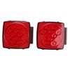 Pair LED Square Lights 12V Trailer Tail Brake Lamp High