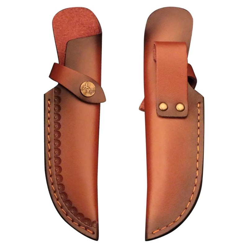 MiOYOOW Knife Sheath, 4.7'' PU Leather Belt Knife Cover Straight