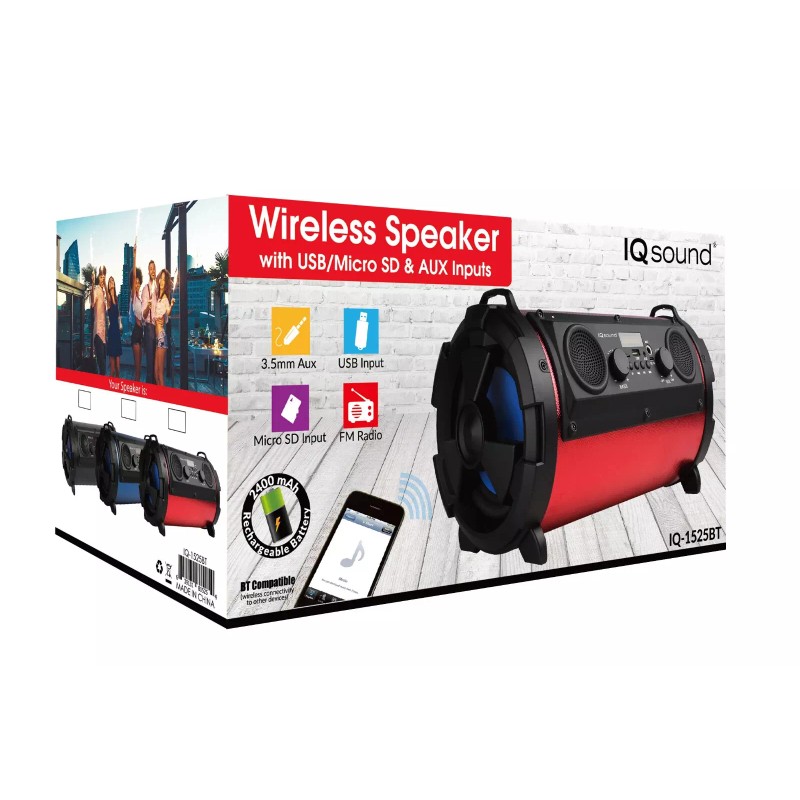 IQ Sound IQ-1525BT 5" Bazooka Speaker +2x2" Tweeters+Bluet