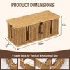 DOVORSY Cable Management Box, Rattan Resistant Cable Organizer, 4 Open