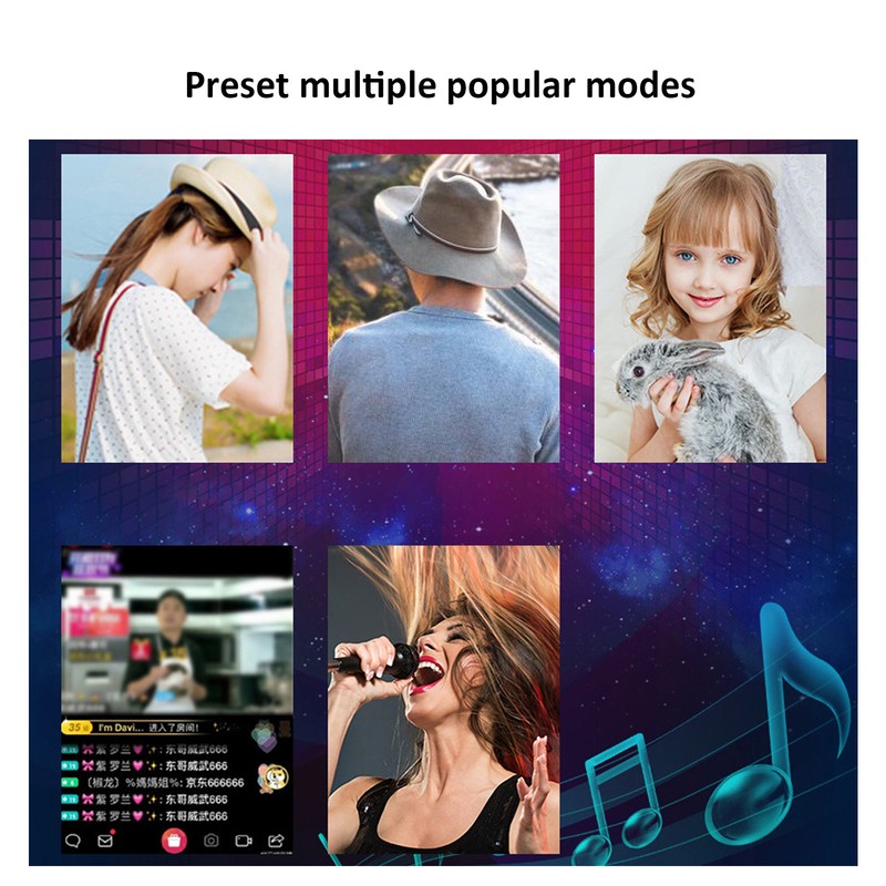 Portable Voice Changer Bluetooth 5.3 Multifunctional Effects Handheld Mini Live