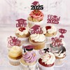 48Pcs Graduation Cupcake Toppers 2025 Graduation Decorations Class of 2025