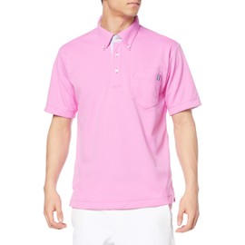 Kiraku CR145 Striped Knit Shirt for Nursing Care, 16 lavender pink