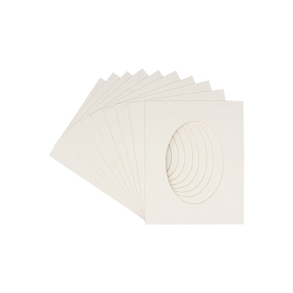 Oyster Shell White Acid Free 10x16 Oval Picture Frame Mat