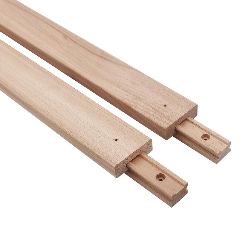 Btibpse Wooden Drawer Slides 40cm Classic Wood Center Guide Track