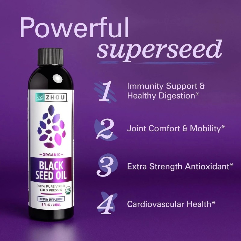 LUMlNlZE Zhou Organic Black Seed Oil - Black Cumin Seed