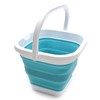 SAMMART 5L Collapsible Rectangular Handy Basket/Bucket (5L Rectangular, Light Blue)