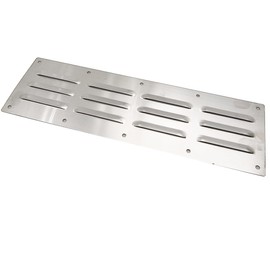 Stainless Steel Venting Panel for Grill Accessory,Stainless Steel Vent Cover for Masonry Fire Pits/Outdoor Kitchen (15" by 4-1/2"-Silver 1 Pack)