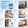 3-Level Dimmable Clip-On desktop lights with Dual Gooseneck Fans, 360°