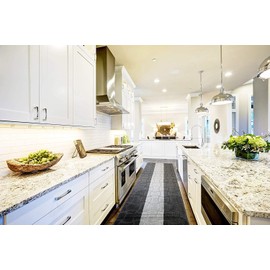 ORFA HOME Custom Length Hallway Runner Rug,Slip Resistant,Puzzle Anthracite, 26 Inch X 28 feet, Sold and Priced Per Foot