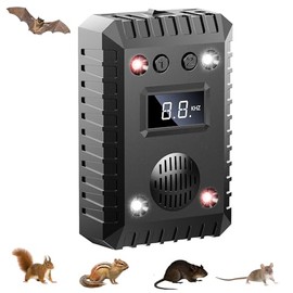𝟐𝟎𝟐𝟔 𝐔𝐩𝐠𝐫𝐚𝐝𝐞𝐝 Rodent Repellent for Car Engines - Ultrasonic Mouse Deterrent, Plug-in & Battery Operated Under Hood Repeller, Keep Mice, Rats & Squirrels Out of Car (Black, 1-Pack)