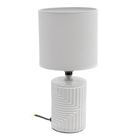 Ceramic Table Lamp with Shade Equator White